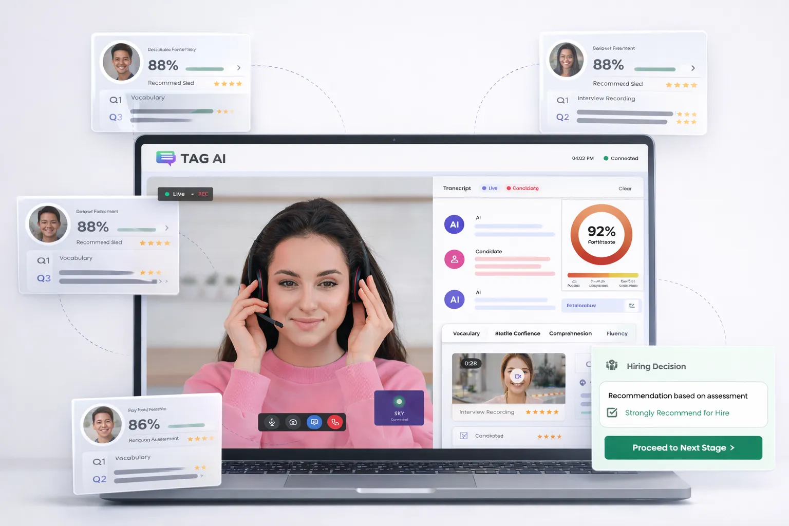 AI-driven candidate screening and interview insights