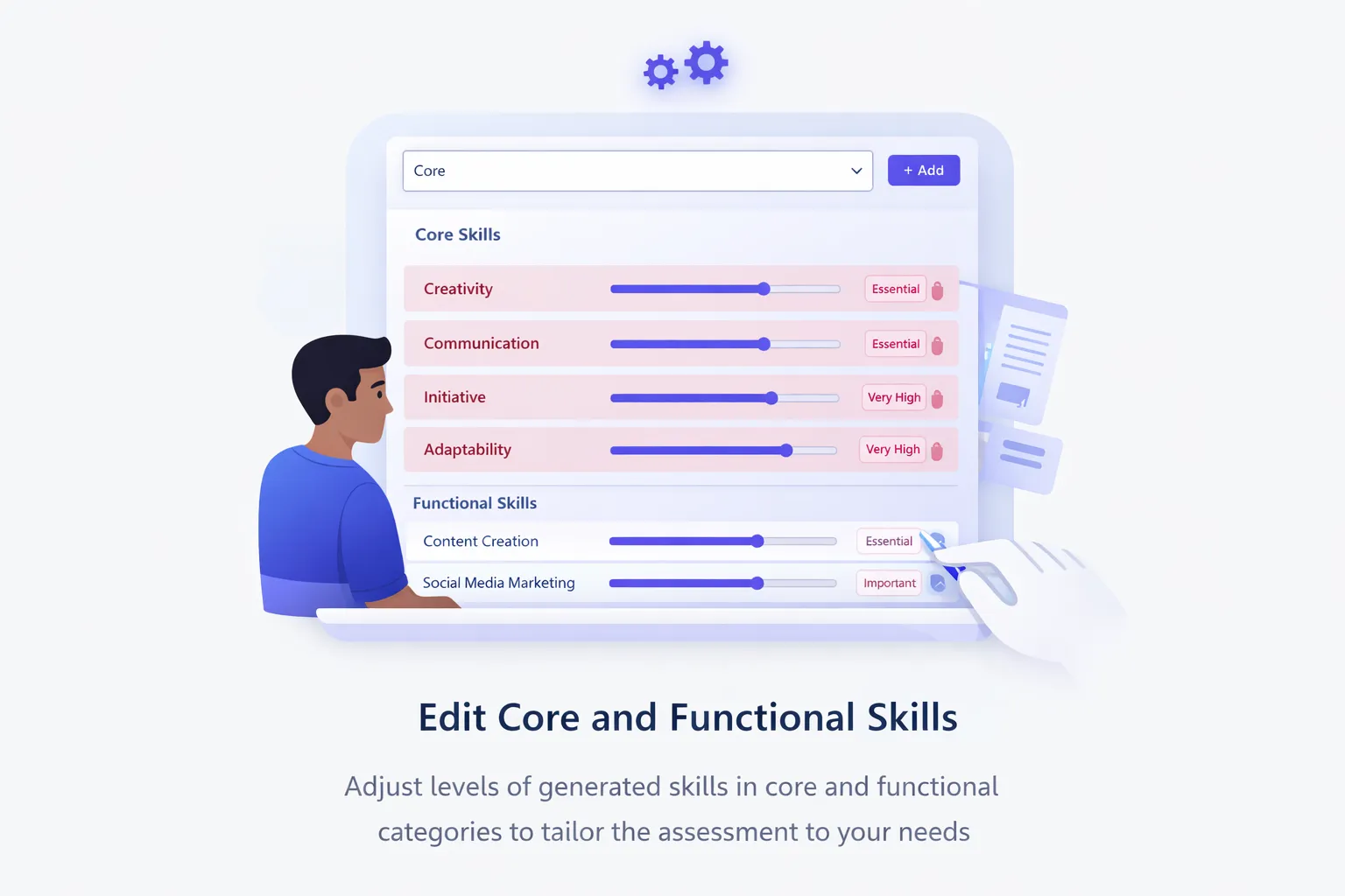Modern skill review and adjustment dashboard